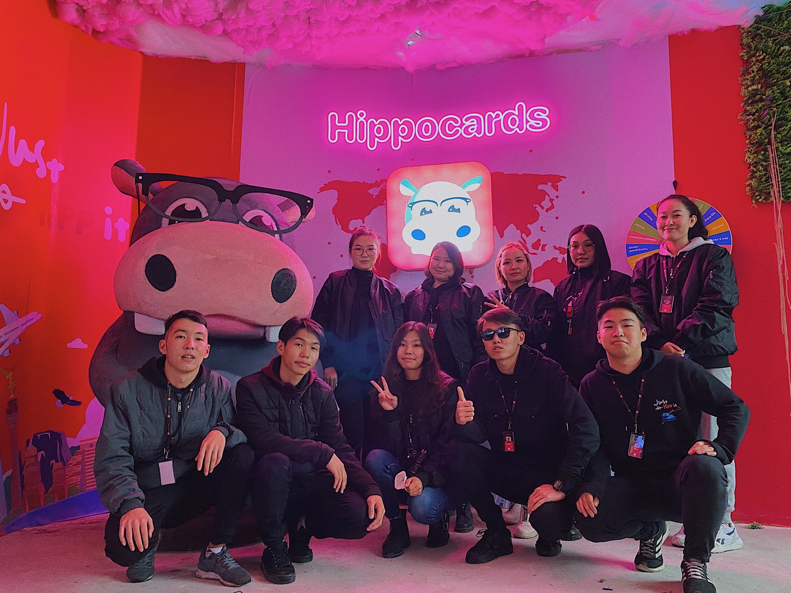 HippoCards team with the company mascot